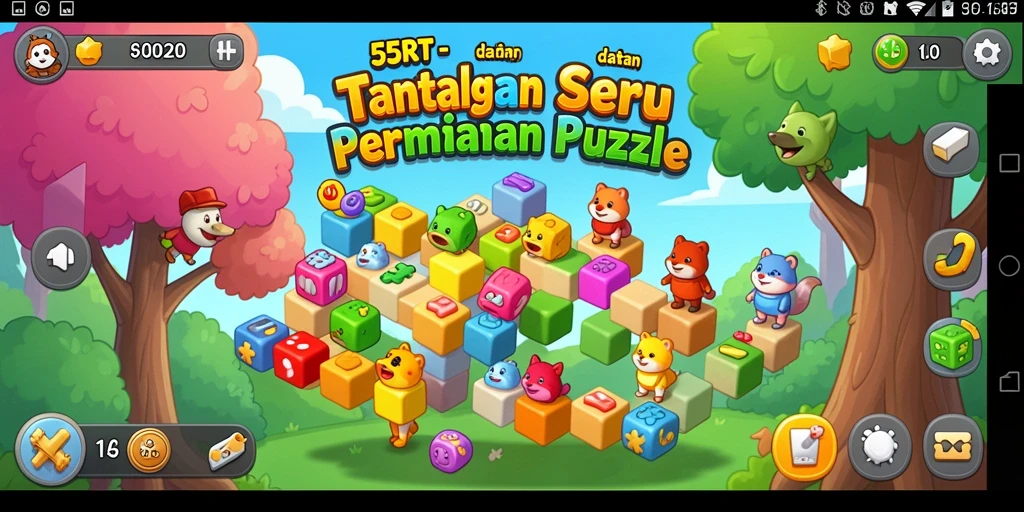 Gameplay menarik dari 55RT dengan berbagai tantangan Puzzle.