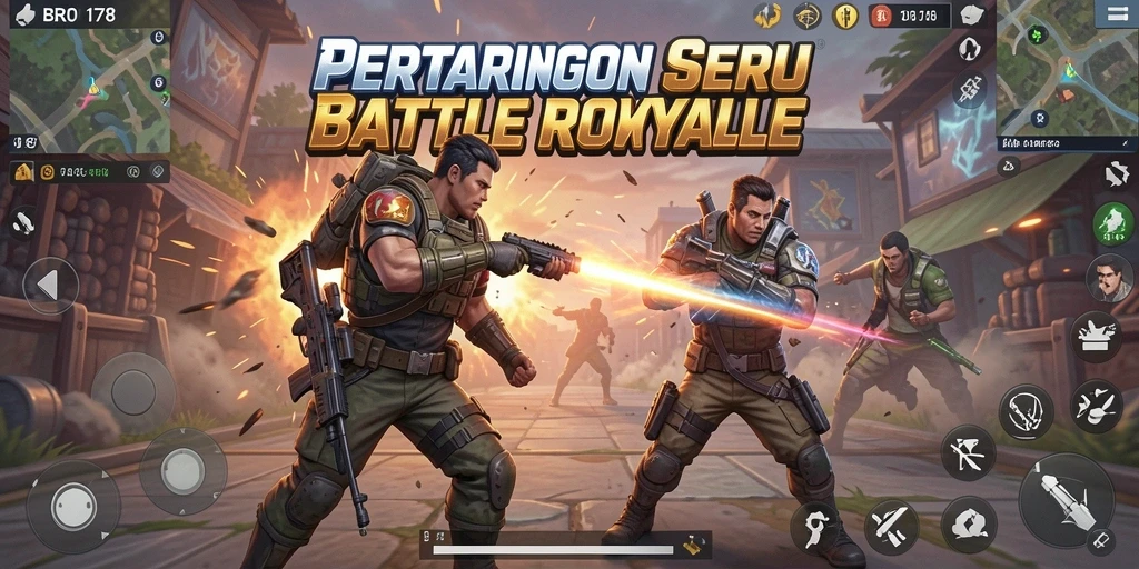 Gameplay seru BRO178 dengan pertarungan tim yang mendebarkan.