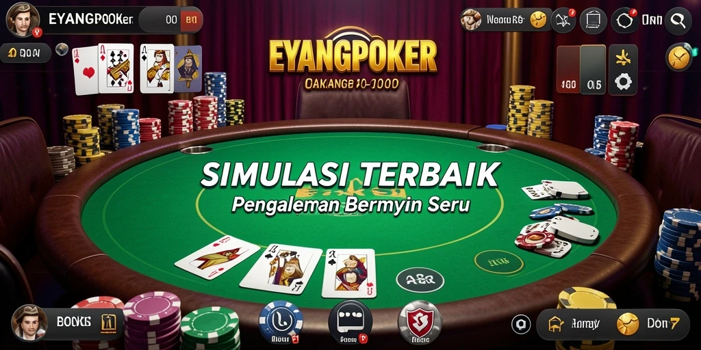 Tampilan gameplay realistis dan mendebarkan dalam EYANGPOKER.
