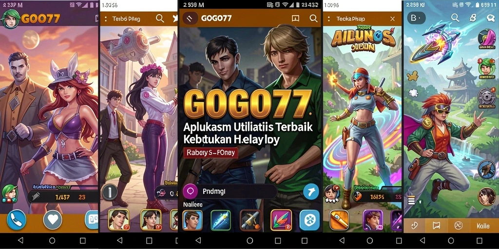 Tampilan antarmuka GOGO77 yang sederhana dan intuitif.