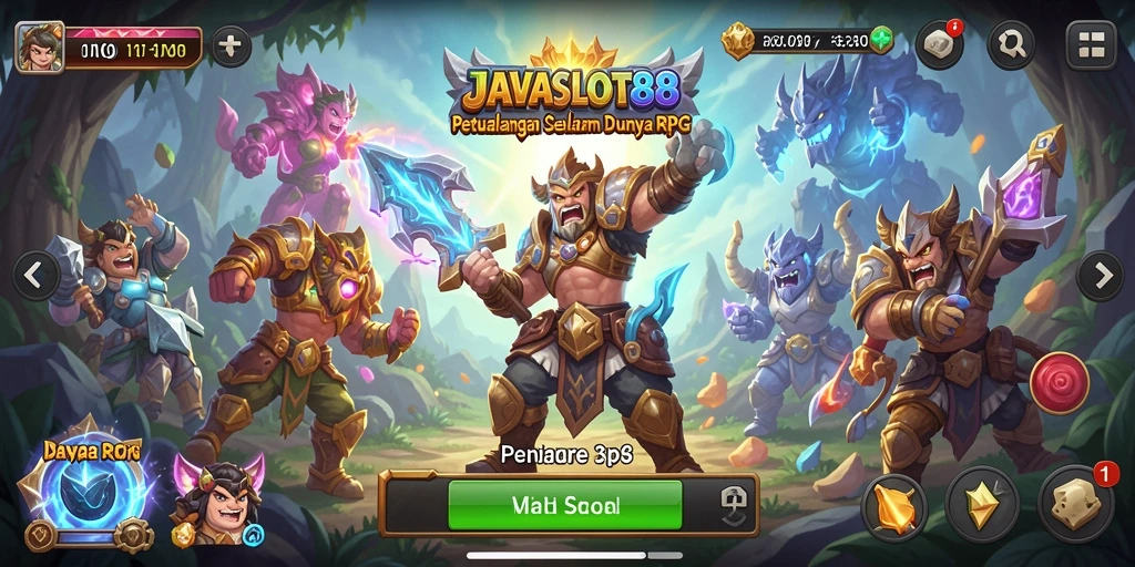Tampilan gameplay seru di dunia RPG JAVASLOT88.
