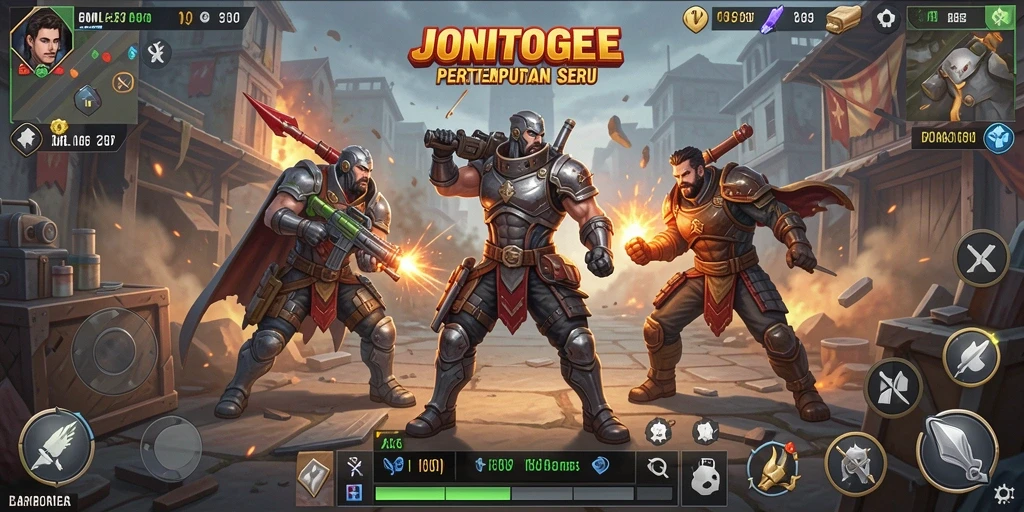 Tangkapan layar yang menggambarkan aksi seru dalam game Battle Royale