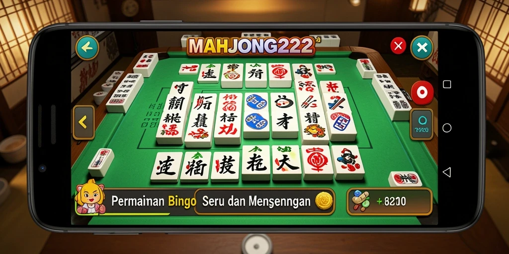 Screenshot gameplay MAHJONG222 menunjukkan keseruan bermain Bingo bersama teman.