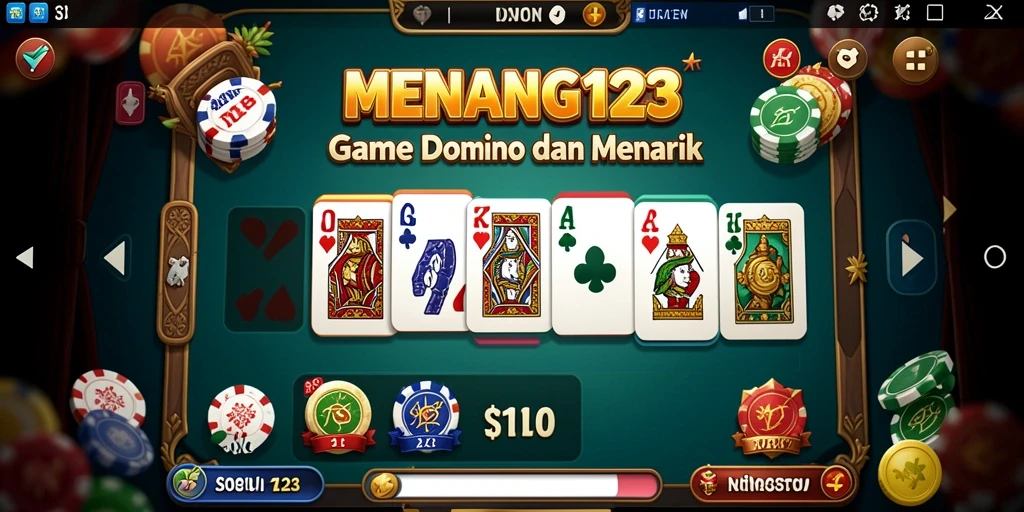 Tampilan gameplay seru dari MENANG123 dengan domino klasik.