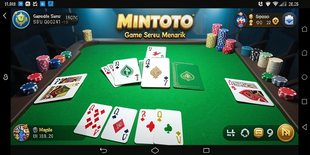 Tampilan gameplay seru MINTOTO dengan teman-teman dalam permainan Gaple.