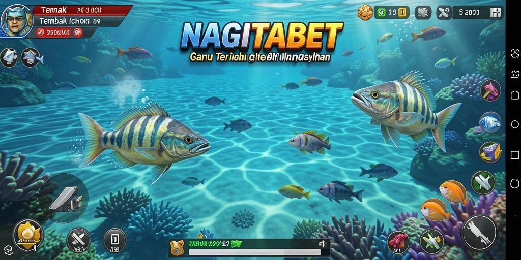 Gameplay seru dalam NAGITABET dengan aksi tembak ikan yang mendebarkan.