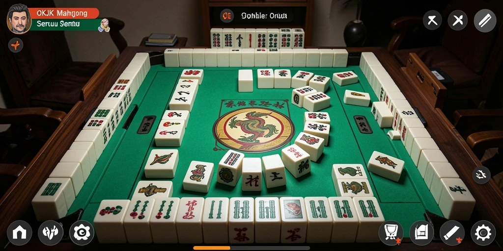 Tangkapan layar gameplay OKJK yang menampilkan keseruan permainan Mahjong.