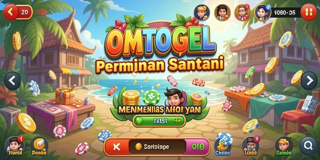 Screenshot gameplay OMTOGEL yang mengasyikkan dan penuh warna.