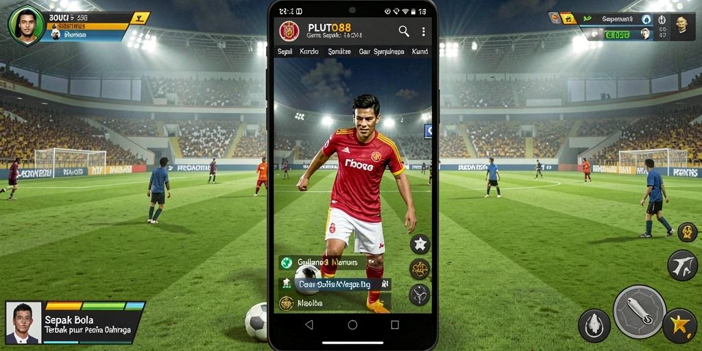 Tampilan gameplay yang menarik dari PLUTO88 saat bermain sepak bola.