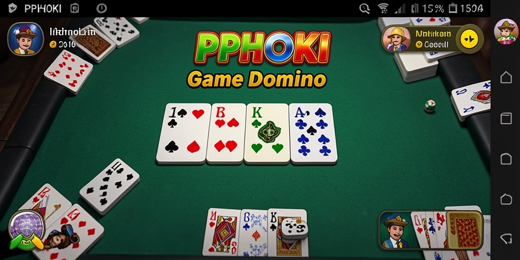 Gameplay PPHOKI menampilkan pertempuran domino yang seru.