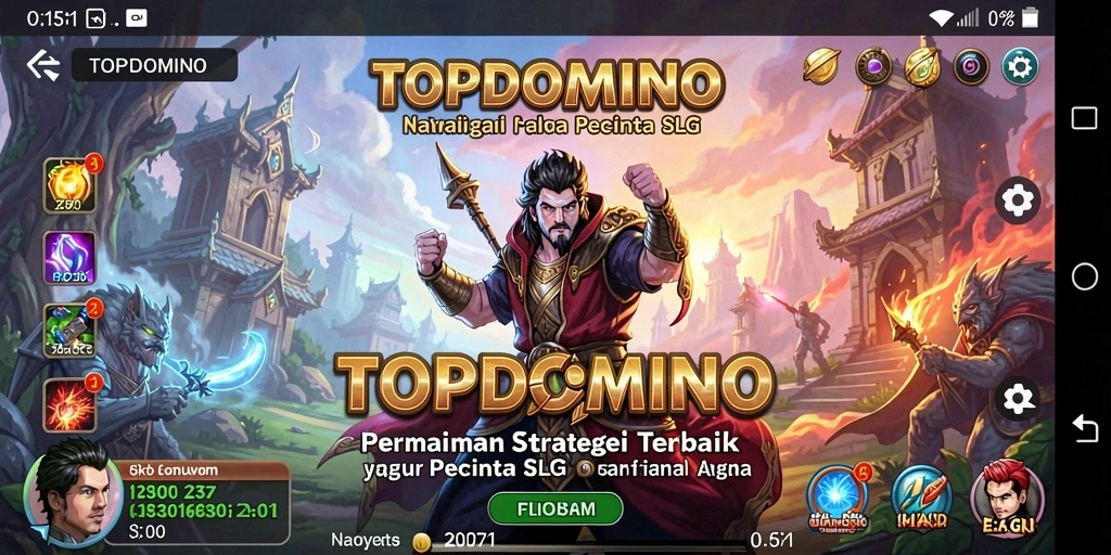 Screenshot gameplay <strong>TOPDOMINO</strong> menampilkan aksi strategi yang memukau.