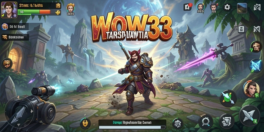 Tangkapan layar WOW33 menampilkan momen strategi epik dalam pertempuran.